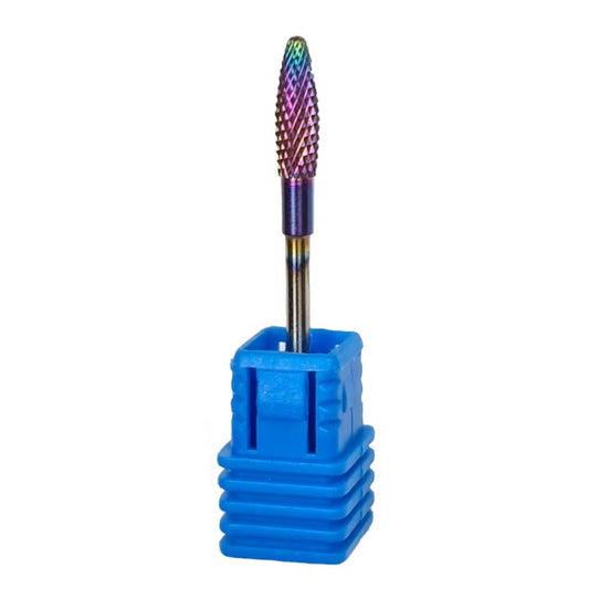 Bit/Cap de freza | Conic | Carbid | Pentru unghii | F-Blue Flame (RAINBOW) Nr. 2