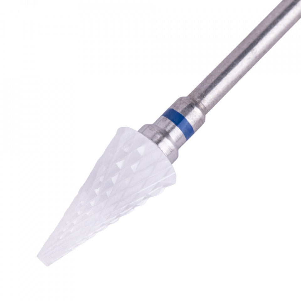 Bit/Cap de freza | Conic(triunghi) | Ceramica | Pentru gel | Albastru - Duritate medie