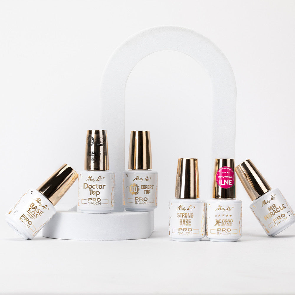 Top Coat MollyLac Doctor Top Pro Salon – Auto-Regenerare & Luciu Intens No Wipe 15g