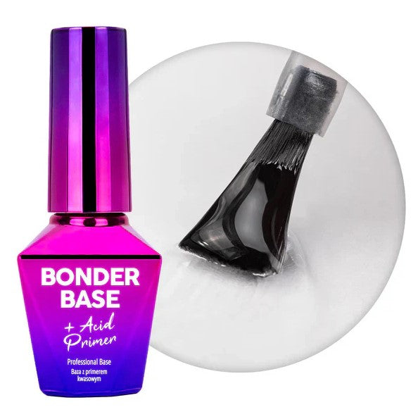 SET Bonder Base + Doctor Top Molly Lac + Oja semipermanenta MollyLac Pin-up Girl Amoretto Nr. 371 (ROSU)