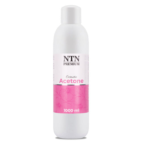 Acetonă profesională NTN Premium 1000 ml pentru îndepărtarea ojei semipermanente, gelului, acrilului și tipsurilor