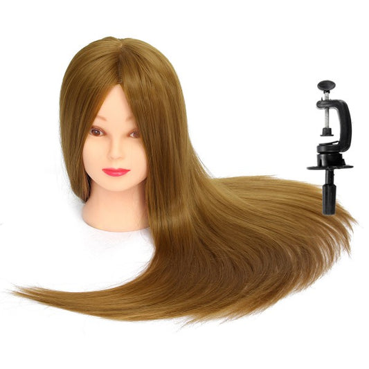 Cap de practica pentru coafor, par blond, 60cm