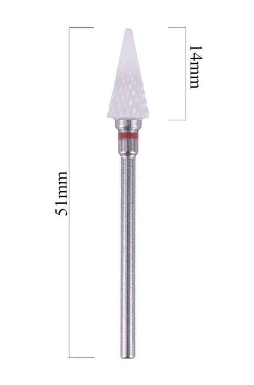 Bit/Capăt de freză | Conic - Triunghiular | Ceramică | Duritate mică - Fină - Roșu