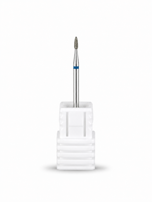 Capat freza diamantat flacara mica albastru 4mm bit abrazivitate medie.