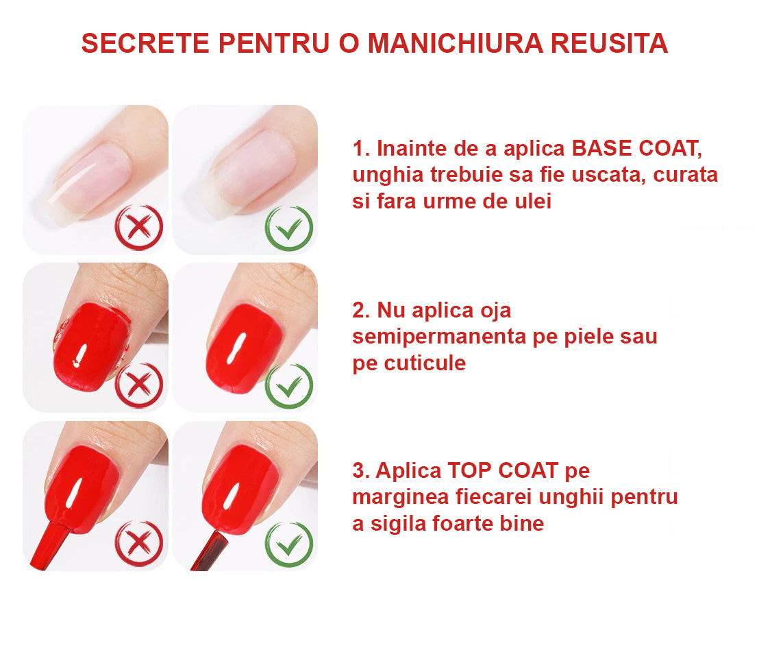 Kit Oja Semipermanenta nr.1 ANGEL GELPOLISH – 3 CULORI
