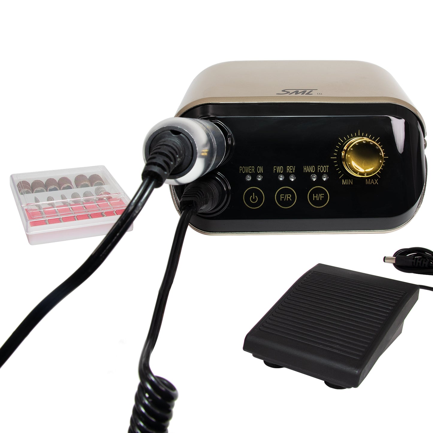 Freză electrică pentru manichiură și pedichiură SML | 35000 rpm | Gold