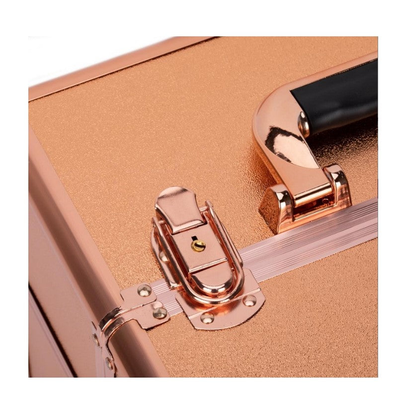 Geanta Cosmetica XL | Tip Valiza | Rose Gold