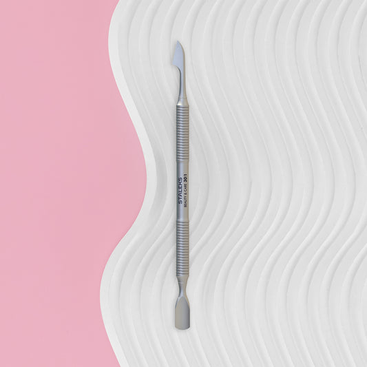 Instrument impins cuticule manichiura, pusher cuticule, vedere principala, Staleks Beautycare, PBC-30/1