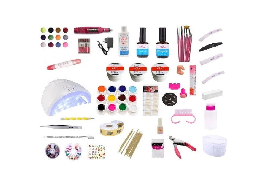 Kit unghii Best ,lampa SunOne 48w, freza, geluri, acesorii