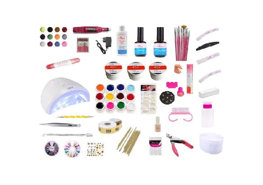 Kit unghii Best ,lampa SunOne 48w, freza, geluri, acesorii
