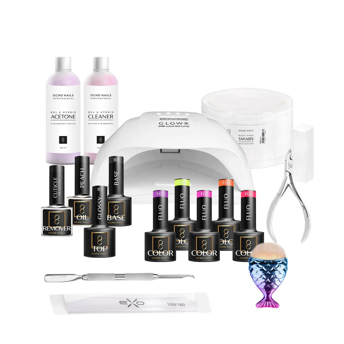 Kit unghii hibrid Ocho Nails | cu lampa UV