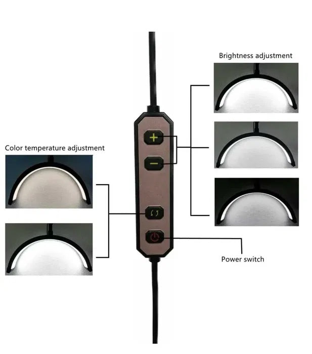 Lampa SEMILUNA Led , cu prindere de masa / pat - Alba , MOON LIGHT