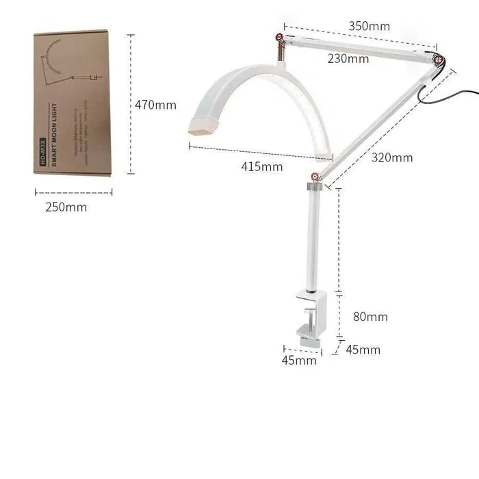 Lampa SEMILUNA Led , cu prindere de masa / pat - Alba , MOON LIGHT