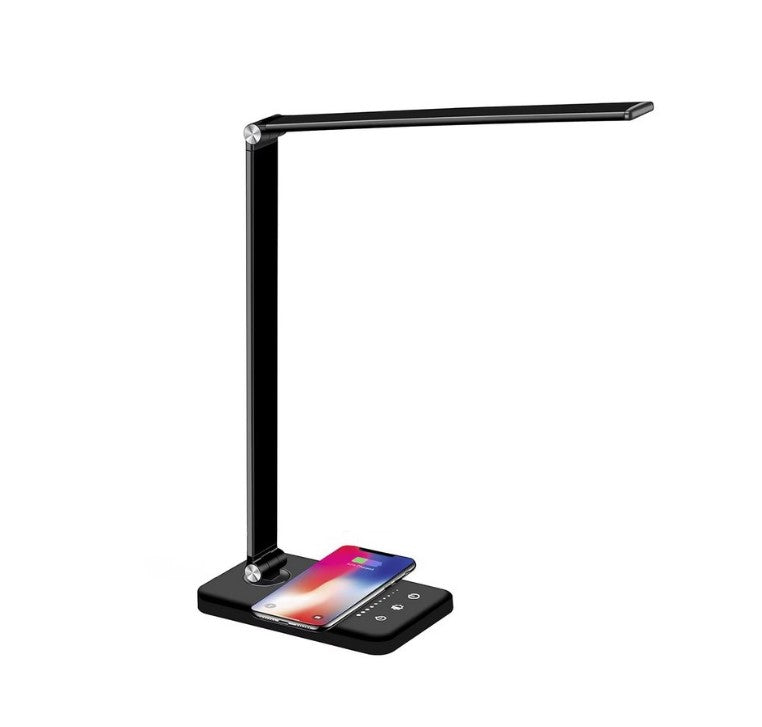 Lampa De Birou LED | 10 Nivele Intensitate, pliabila | Incarcare Wireless Telefon