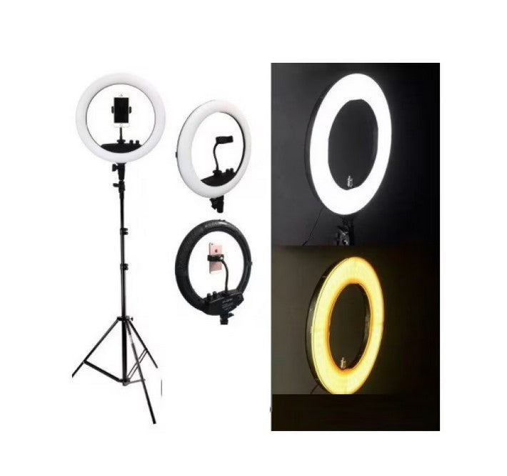 Pachet promo: Lampa circulara LED Ring Light 26cm + Telecomanda bluetooth pentru telefon