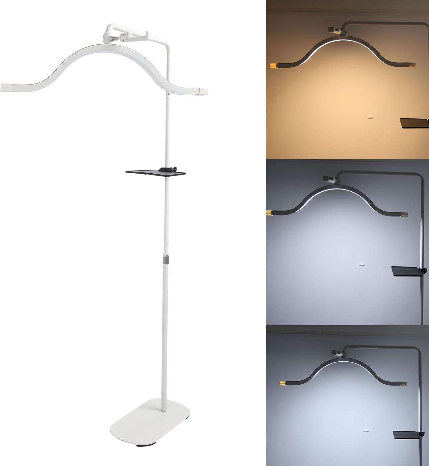 Lampă LED CLOUD semilună 50w, 72cm | Alb - Negru