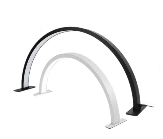 Lampa semiluna pentru masa diametru de 58cm | 36w LED | alb-negru