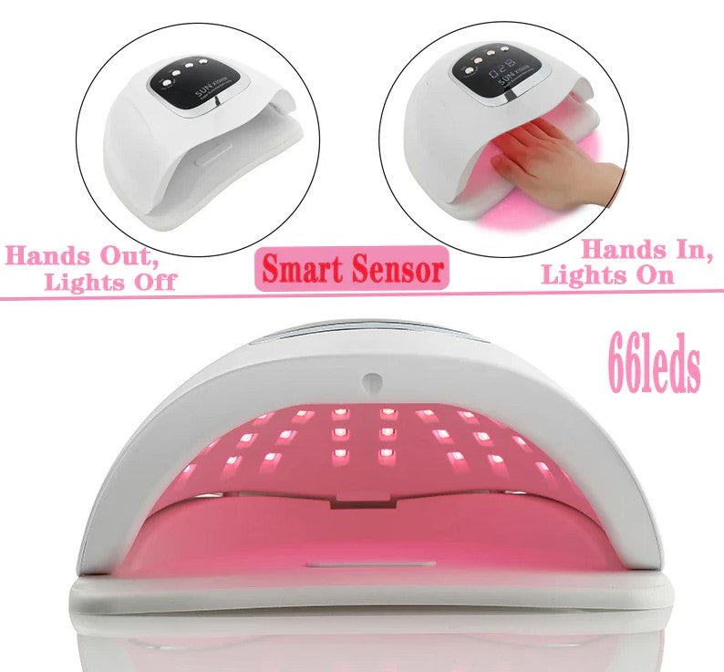 Lampa UV LED | Sun X15 Max 280W | NEW-PINK LIGHT | ALB/ROZ