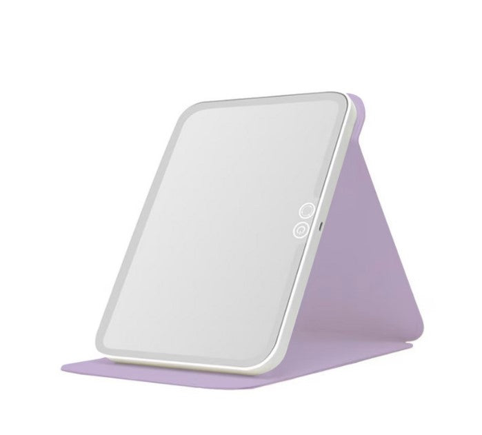 Oglinda cosmetica | LED | 3 tipuri de lumina-Pliabila-USB | 22 x 16 cm