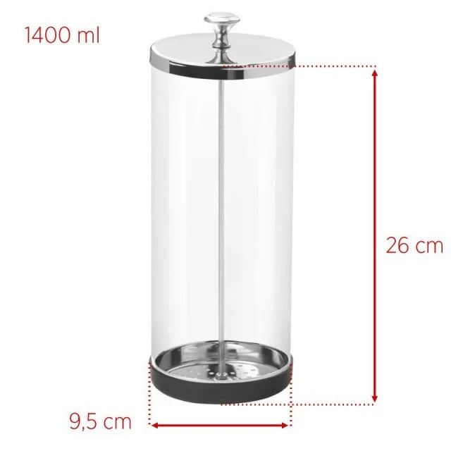 Recipient din sticlă pentru dezinfectarea instrumentelor , 1000 ML