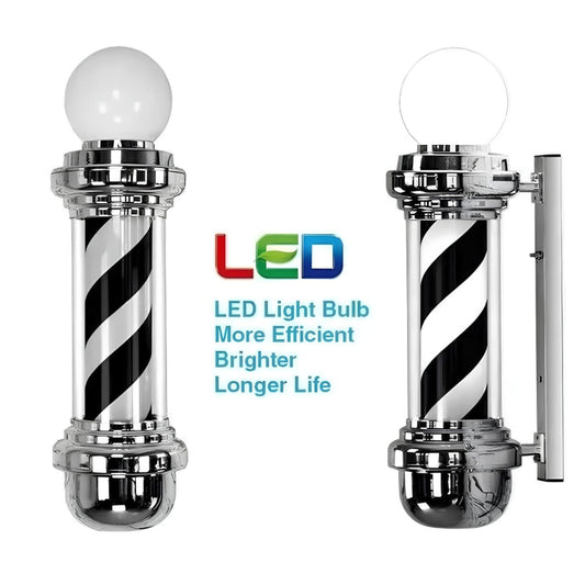 Sigla Barber Shop, Reclama luminoasa frizerie, Barber Pole, 110CM Negru