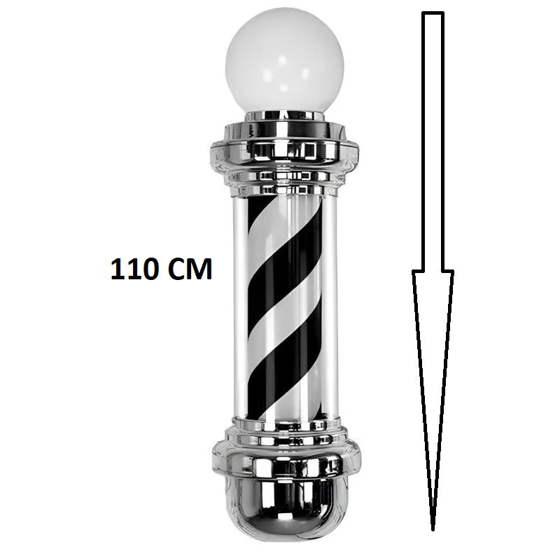 Sigla Barber Shop, Reclama luminoasa frizerie, Barber Pole, 110CM Negru