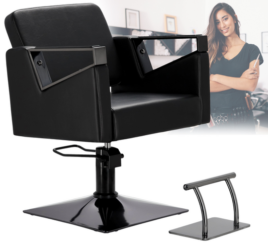 Scaun coafor / frizerie Black Tomas, pompa hidraulica, rotativ