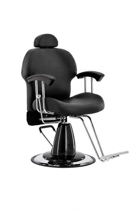 Scaun coafor/frizerie Olaf | Hidraulic | Negru