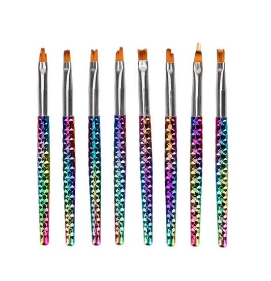 Set 8 pensule Ombre si decor | maner curcubeu