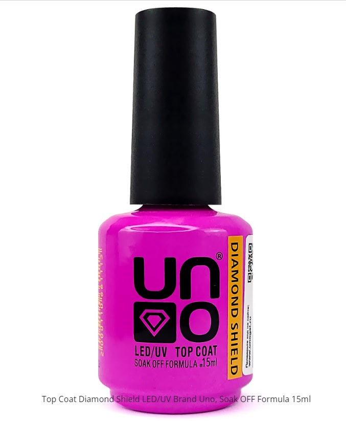 Top Coat Diamond Shield LED/UV Brand Uno, fara degresare 15ml
