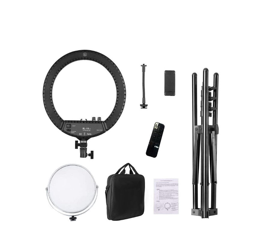 Ring Light profesional, 45 cm, USB, telecomanda wifi, oglinda, RL18 TO