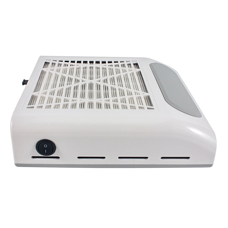 Aspirator manichiura vacum 80w cu filtru si suport de mana - Alb/Auriu/Argintiu