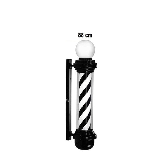 Sigla Barber Shop, Reclama luminoasa frizerie, Barber Pole, 88CM - TOTAL NEGRU