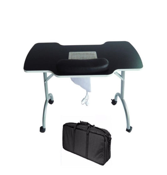 Masa pentru manichiura mobila, cu aspirator incorporat - Negru 9007