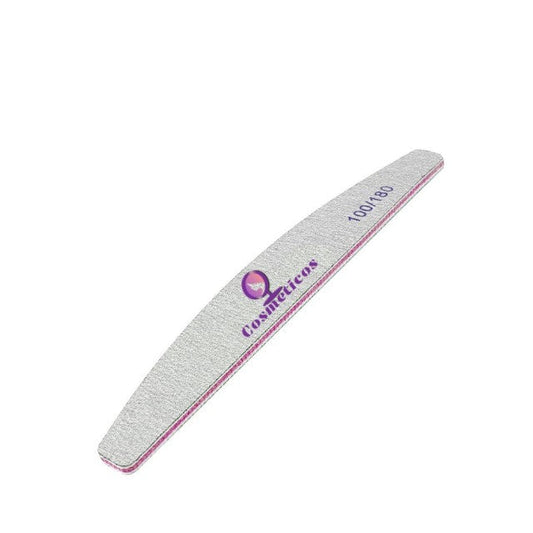 Pila unghii COSMETICOS, semiluna, gri, granulatie 100/180