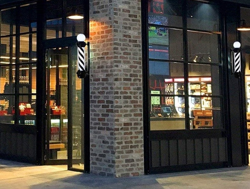 Reclama luminoasa frizerie, Barber Pole, Barber Shop, 72CM - TOTAL NEGRU