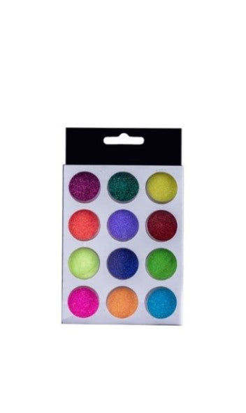 Set decoratiuni unghii cu sclipici fin, multicolor