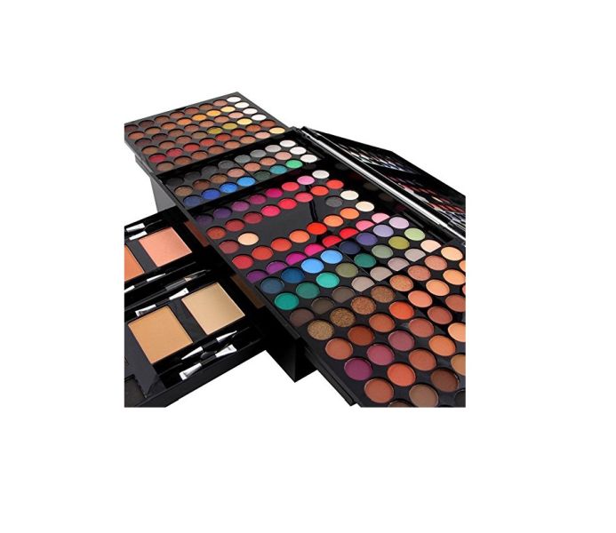 Trusa machiaj, Miss Rose 190 culori, farduri, blush, eyeliner, pudra