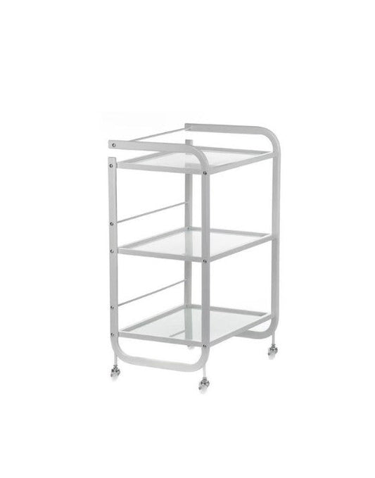 Ucenic profesional pentru salon, cosmetica, frizerie cu 3 sertare din sticla, 58L