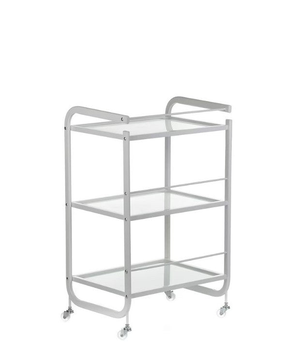 Ucenic profesional pentru salon, cosmetica, frizerie cu 3 sertare din sticla, 58L
