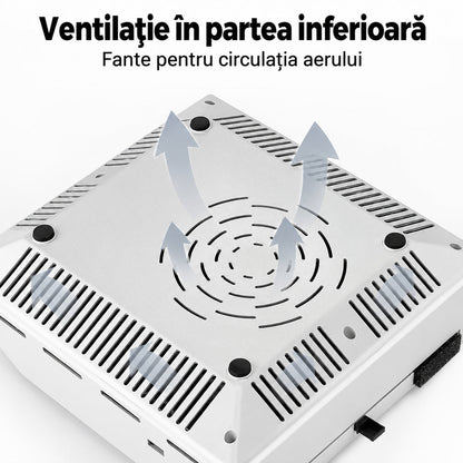 Aspirator BQ 858-10, cu fante de ventilație și piciorușe de sprijin.