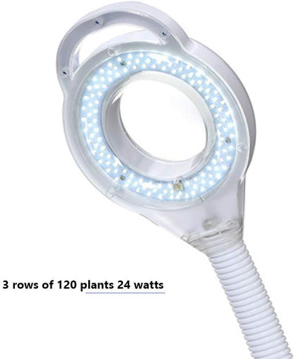 Lupa cosmetica cu lampa LED, prindere de masa, luminozitate reglabila