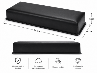 Suport Mana pentru Manichiura | Negru | 35 cm | Piele Ecologica