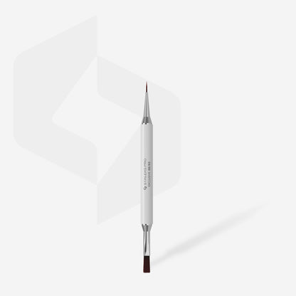 Pensula Dubla Nail Art STALEKS EXCLUSIVE 08/03, Gel Drept 10 mm si Liner 10 mm, NBX-08/03