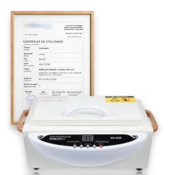 PUPINEL DIGITAL cu aer cald 250 grade Sterilizator Profesional KH-360B – CALIBRAT