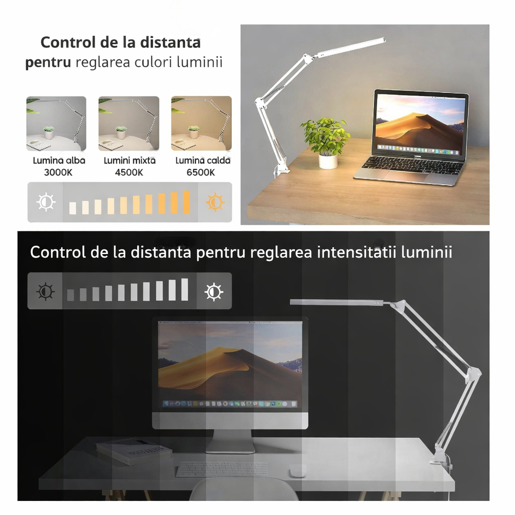 Lampa LED bagheta, cu prindere de masa