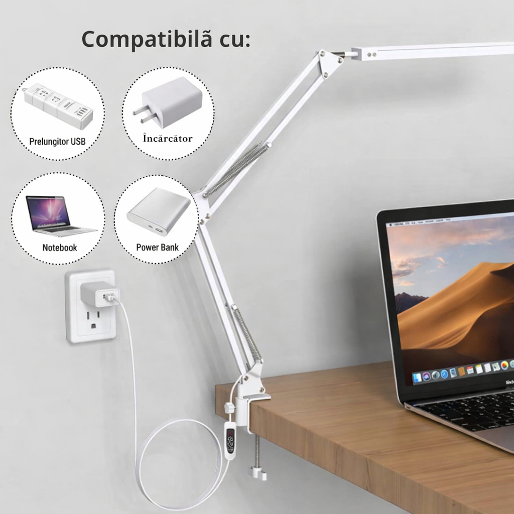 Lampa LED bagheta, cu prindere de masa