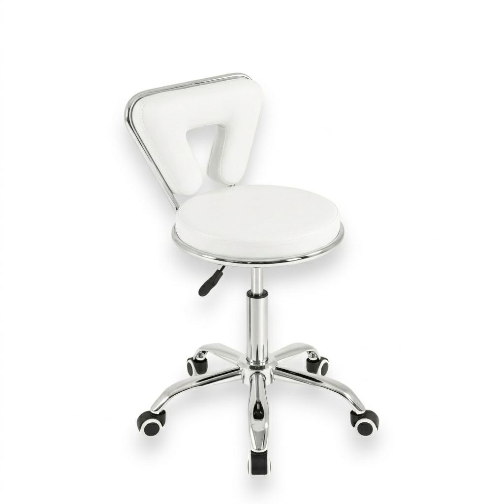 Scaun Rotativ Profesional, Design V-Shape, Suport Lombar – Negru/Alb