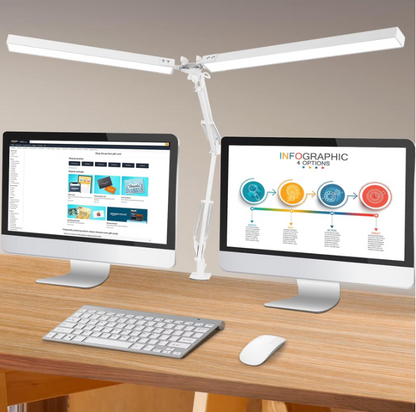 Lampa LED bagheta dubla, cu prindere de masa