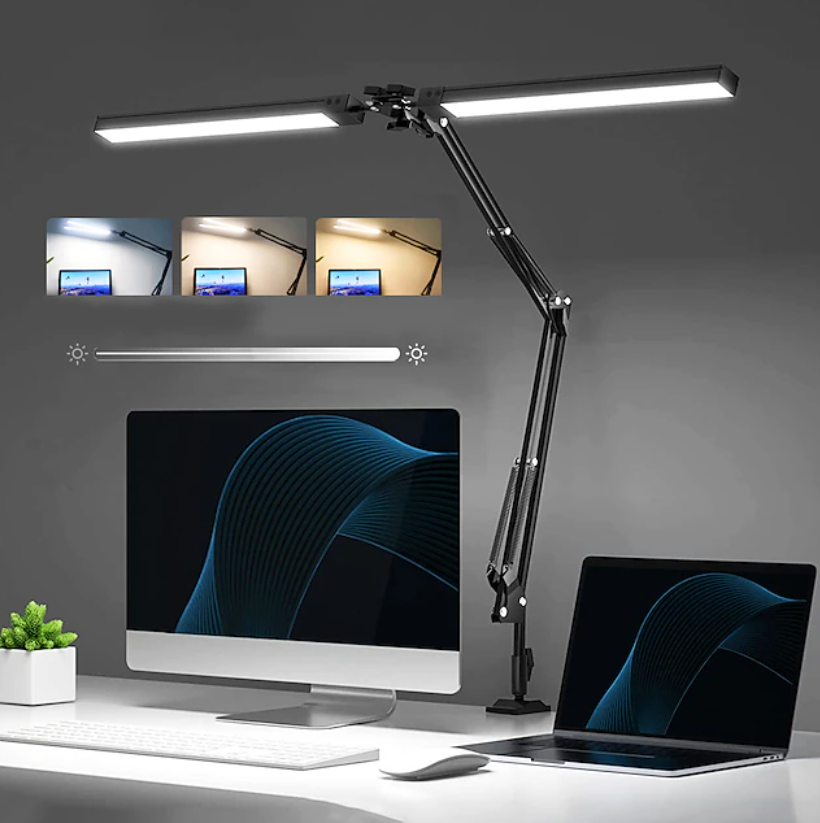 Lampa LED bagheta dubla, cu prindere de masa